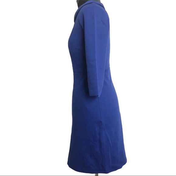 BODEN | 3/4 Sleeve Collared Blue Dress Vintage - Picture 2 of 9